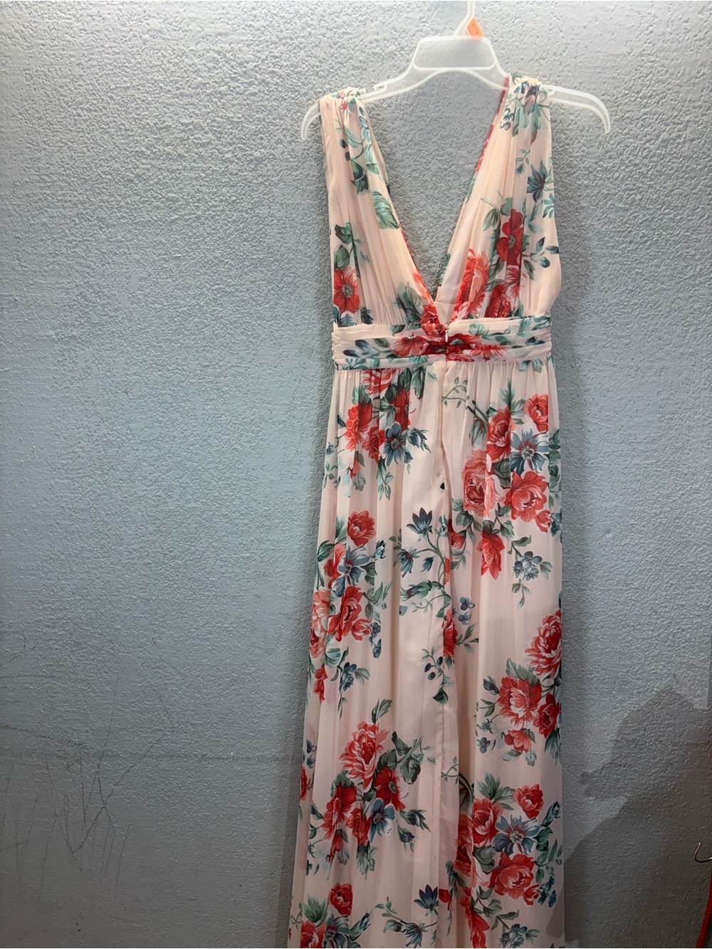 Lulu's Blush Pink Floral Maxi Skirt with Side Slit - Picture 6 of 9